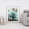 DIY Digital Picture Blue Flowers Frameless Painting By Number Set Handicraft