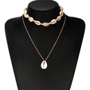 Gifts Cowry Seashell Pendant Multilayer Shell Necklace Beach Jewelry Bohemian