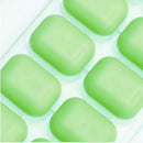 2*14 Grid Ice Cube Tray Mold DIY Popsicle Ice Cube Freezer with Cover Green