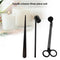 3pcs/set Candle Wick Snuffer Tool Hook Cutter Candle Trim Scissor (Black) Newly