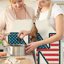 Flag N Print Apron Linen Waterproof Cooking Bibs Chefs Pinafore (68x55cm)