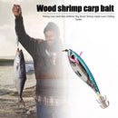 Artificial 10.5cm 20g Wood Shrimp Squid Hard Lures Outdoor Pond Fishing Tackle