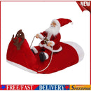 Dog Clothes Pet Warm Coat Christmas Santa Riding Deer Hooded Costume (L)