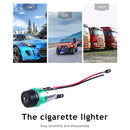12V 150W Universal Auto Motorcycle Cigarette Lighter Assembly with Lights Wire