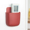Wall Storage Box Phone Plug Holder Rack Desktop Organizer Stand (Red)