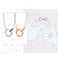 Double Buckle Copper I Love You Round Pendant Couple Necklace Clavicle