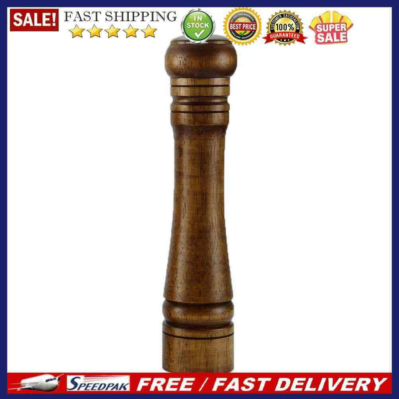 Ceramic Core Solid Wood Manual Grinder Salt Pepper Mill Spice Jar (10inch)