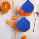 Silicone Canned Lids Reusable Cover Food Keeper Lid for Pets (Dark Blue) Newly