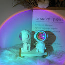 Robot Projection Lamp Astronaut Bedroom Photo Moon Table Light (Rainbow) Newly