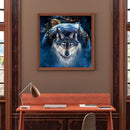 5D DIY Diamond Painting Full Round Drill Animal Wolf Wall Decor Rhinestone