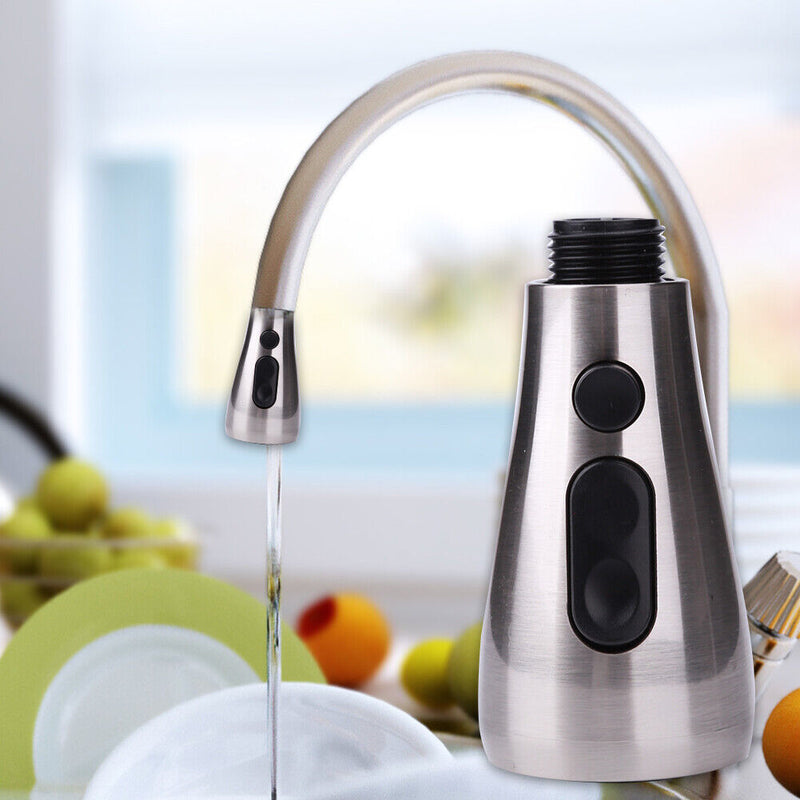 360 Degree Faucet Head 2 Mode Sink Basin Filter Pull-Out Nozzle Sprayer (C)