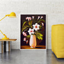 Painting By Numbers Kit DIY Flowers Vase Hand Painted Canvas Oil Art Picture