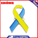 liuxiao Ukraine Ukrainian brooches, pins, blue and yellow ribbon shape, E