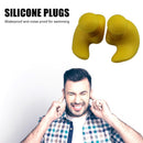 2 Pair Waterproof Earplugs Silicone Ear Plugs Swimming Accessories (Yellow)