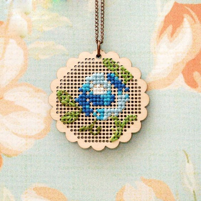 Wooden Crafts Sewing Jewelry Pendant Embroidery Key Ring Making Cross Stitch