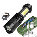 Light Focus Light Flashlight LED Flashlight Powerful Flashlight Rechargeable