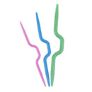 3pcs Curved Scarf Sweater Knitting Twist Needles Crochet Hook Weaving Tool