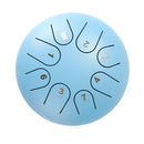 Ethereal 6 inch Steel Tongue Hand Pan Drum Tank 8 Tones with Mallets (Blue)