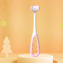 3 Sided Silicone Safety Teeth Brush Oral Dental Clean Toothbrush (Pink) Newly