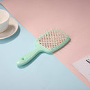 Wide Teeth Air Cushion Comb Scalp Massage Salon Hair Brush (Green white)