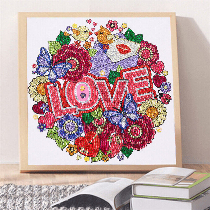 5D Partial Special Shape Drill Diamond Painting Love Mosaic Rhinestone Draw