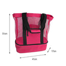 Insulation Lunch Bag Picnic Net Beach Handbag Food Beverage Storage (Red) Newly