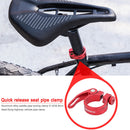 MTB Bike Road Quick Release Seat Post Clamp Saddle Tube Clip (Red 34.9mm) Newly