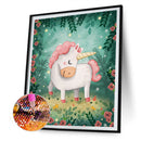 5D DIY Cartoon Horn Horse Full Round Diamond Painting Kit Picture Artwork
