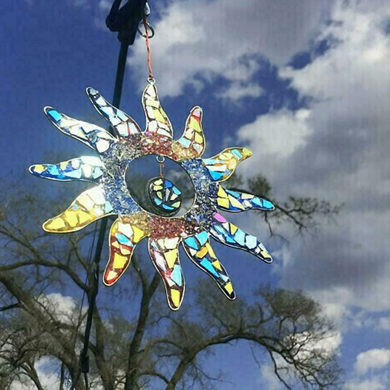 Sun Flower Suncatcher Home Garden Yard Decoration Hanging Decor L4A2