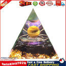 Orgonite Pyramid Amethyst Peridot Crystal Energy Purify Mind Crafts (A) Newly