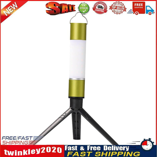 Camping LED Telescopic Flashlight with Tripod Nuts Rechargeable Torch (B) Newly