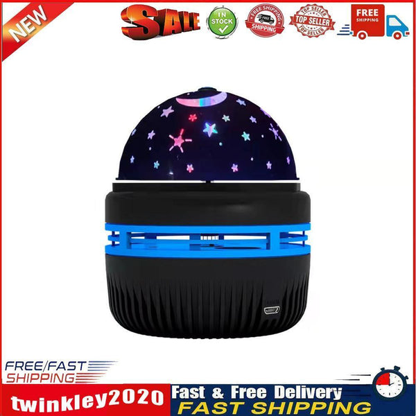 Rotating Projector Lamp Stage Bedroom LED Night Light (Starry Sky Black) Newly