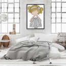 Partial Embroidery Kits White Dress Girl Cross Stitch Printed DIY 14CT Stamped