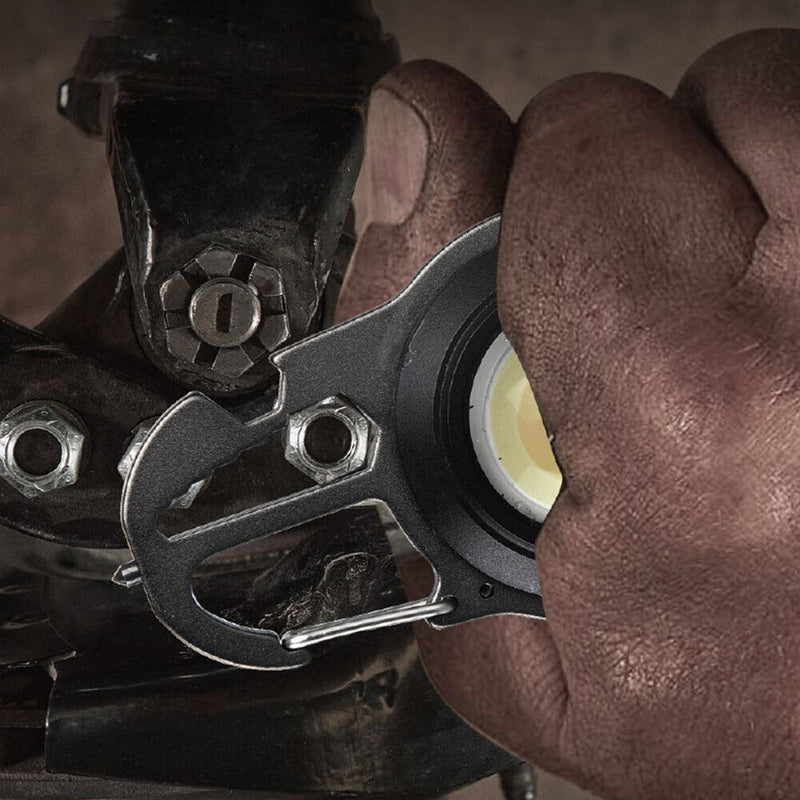 Portable LED Flashlight Mini Keychain Work Light Outdoor Bottle Opener (D)