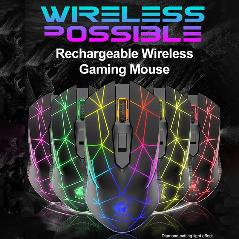 X9 Wireless Game Mouse Rechargeable 2400 DPI Adjustable Mice (Star Black)