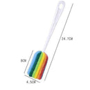 Detachable Rainbow Water Bottle Cup Mug Glass Washing Brush Cleaning Sponge C8L6