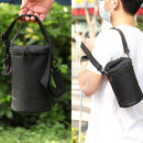 Outdoor Gas Canister Lamp Storage Bag Portable Water Bottle Cover (Black S)