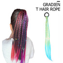 Girls Elastic Wig Rubber Band Rope Ponytail Braider Hair Tie (Lake Blue)