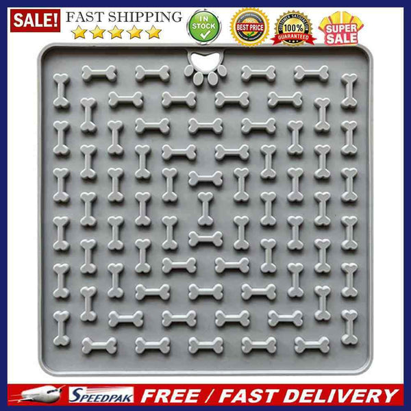 Pet Dogs Cats Slow Food Bowls Lick Mat Training Plate Silicone Treat Dispen