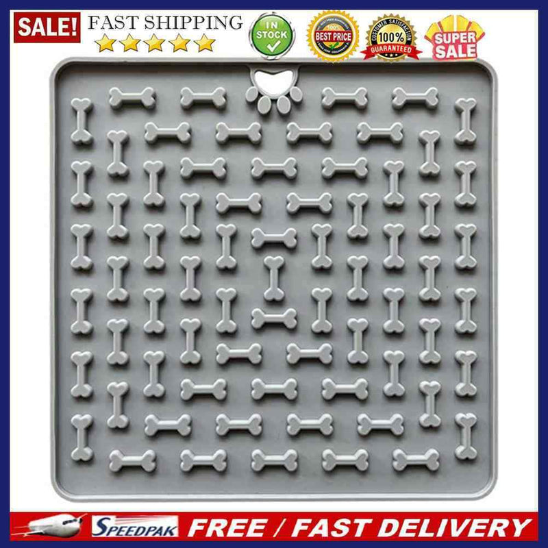 Pet Dogs Cats Slow Food Bowls Lick Mat Training Plate Silicone Treat Dispen