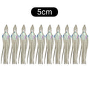 10x Bionic Octopus Fishing Lures 5cm Artificial Soft Bait (Luminous White)