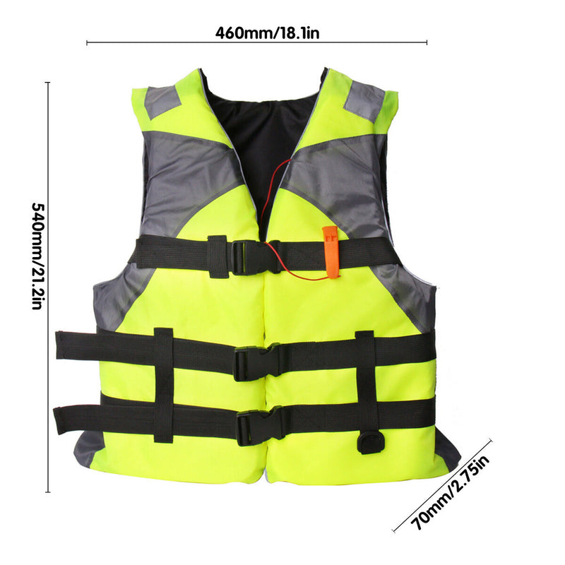 Adults Floating Jacket Lightweight Life Vest for Fishing Swimming (Green) Newly
