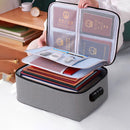 Document Bag with Lock Waterproof Safe File Organizer for Passport (Grey) Newly
