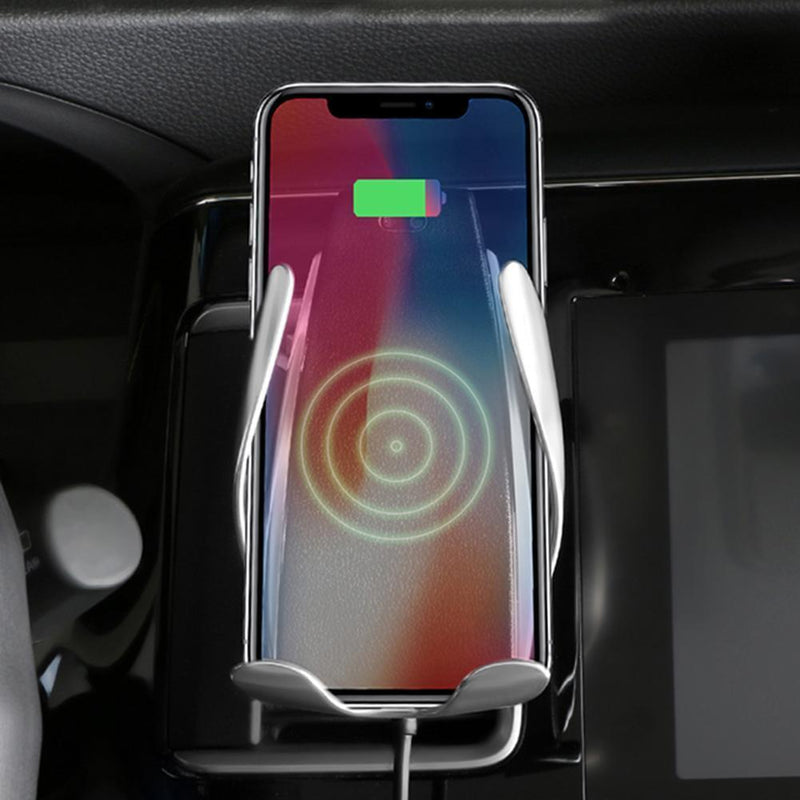 YHe Magic Clip S5 Car Cell Phone Storage Rack Qi Wireless Car Phone Charger Mobile H