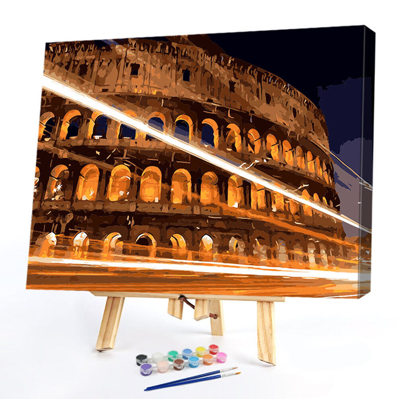 DIY Fortress Digital Painting By Numbers Canvas Kit Modern Wall Art Room Decor