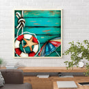 5D DIY Full Drill Round Shape Starfish Rhinestone Diamond Drawing Home Decor