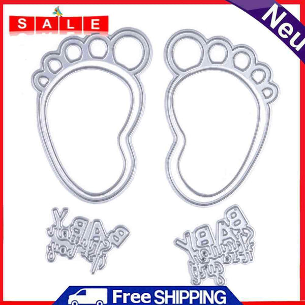 1 Set Feet Circle Letters Punch Molds for DIY Stencil Scrapbooking Album Pa
