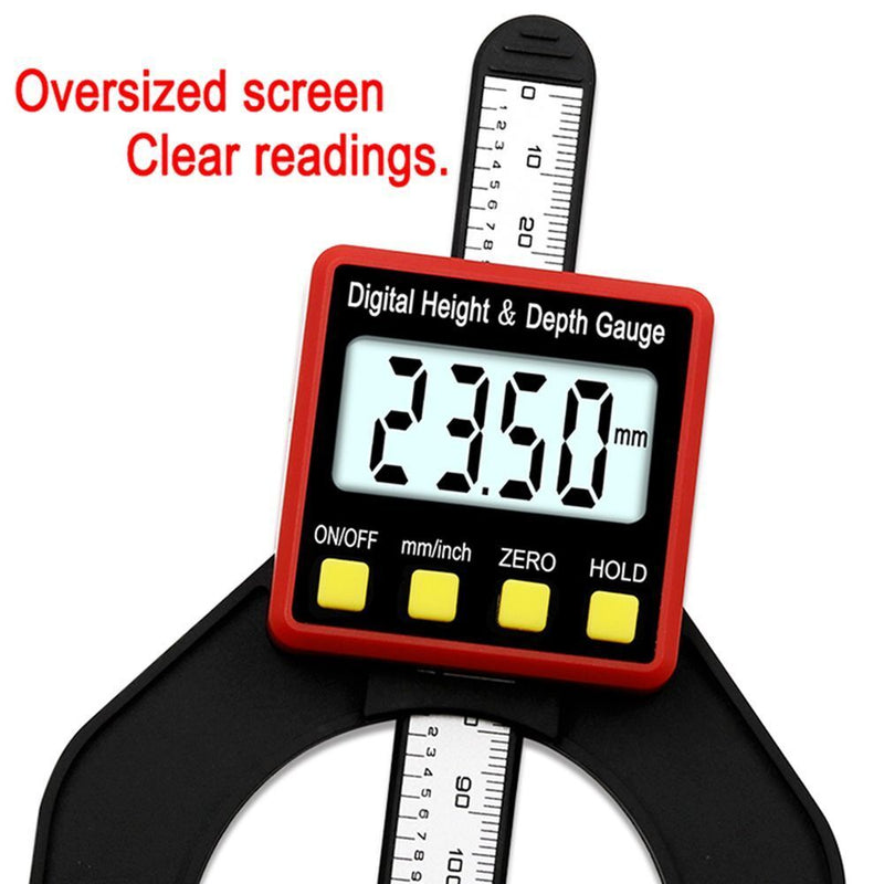 With Feet Digital Depth Gauge LCD Height Gauges Depth Gauges Groove Measurement