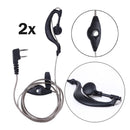 TWO 2 3.5mm 2Pcs 2 PIN Earphones Headphones PTT MIC for BAOFENG UV5R for KENWOOD