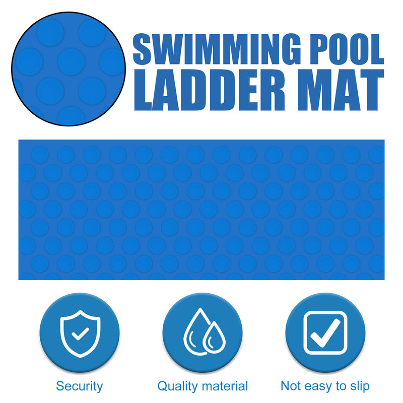 Blue Pool Ladder Mat - Pool Step Pad Wear-resistant & Non-slip Durable Cove